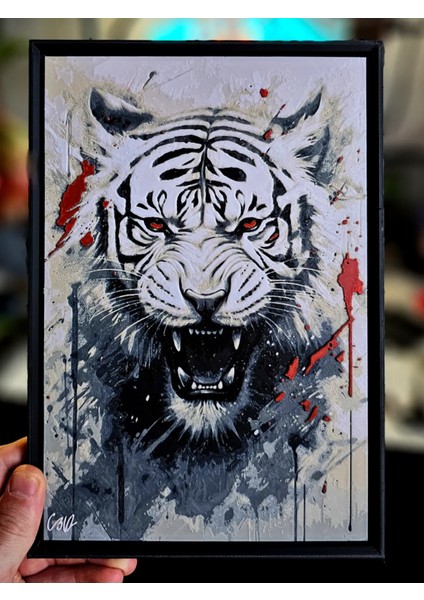 Sibirya Kaplanı Kabartmalı Tablo