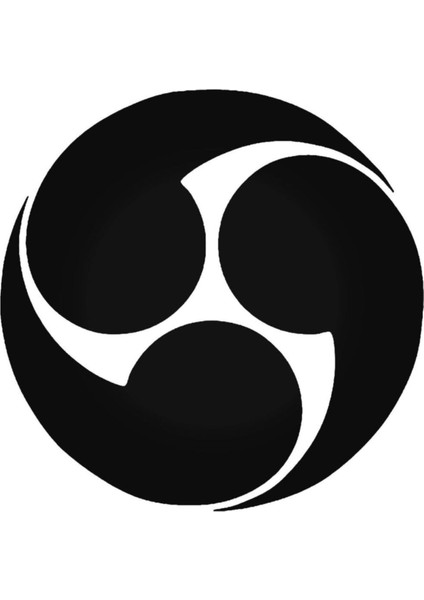 Japonca Shinto Tomoe Sticker 10 x 10 cm