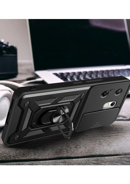 Zengezur Newface Infinix Zero 30 4g Kılıf Pars Lens Yüzüklü Silikon - Yeşil fırsatları