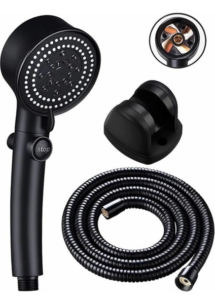 5 Fonksiyonlu Turbo Pervaneli Basınçlı Duş Başlığı Seti
