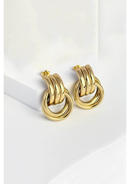 Kadın Altın Kaplama Halka Bağlantı Küpe fırsatları