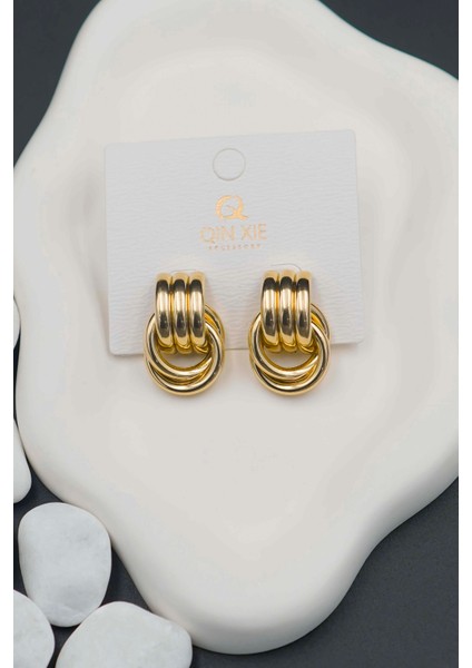 Kadın Altın Kaplama Halka Bağlantı Küpe indirimleri