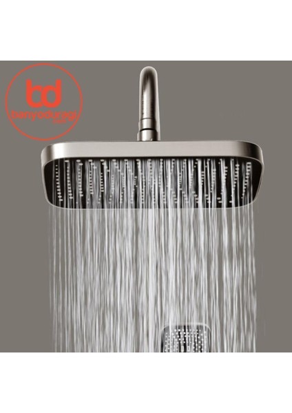 Gri Robot Tasarımlı Duş Seti, Yağmur Yağdırıcı, 4 Tuşlu, Bataryalı, Şık Tasarım fırsatları