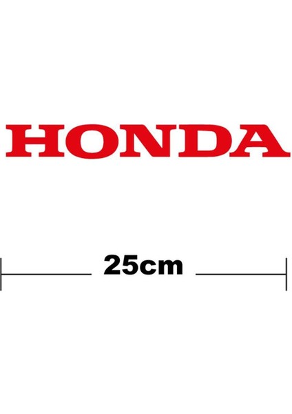 Honda Logo Yazı Sticker Etiket Tek Renk