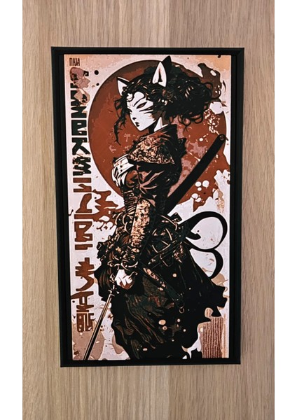 Samurai Girl Kabartmalı Tablo modelleri