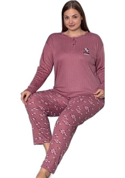 Lusso Notte Interlok Kışlık Büyük Beden Kadın Pijama Takımı 3xl/5xl fiyatları