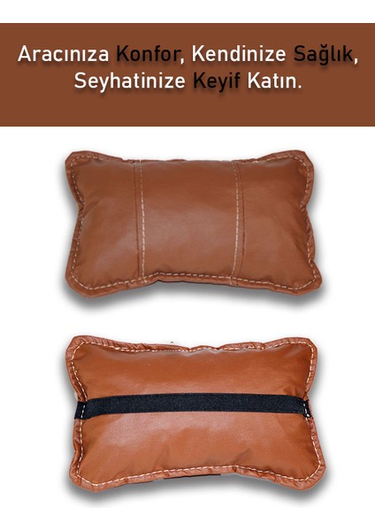 Bmw 7 Serisi F01 2009-2015 Short Oto Koltuk Taba Renk Boyun Yastığı 2 Adet