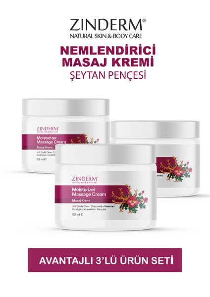 Masaj Kremi Şeytan Pençesi Özlü 125 ml ( 3 Adet x 125 ml )