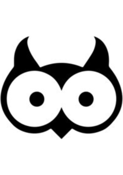 Baykuş Kafası Duvar Dekor Sticker 40 x 32 cm