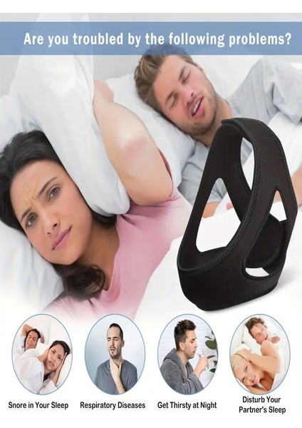 Unisex Ayarlanabilir Uyku Horlama Önleyici Çene Bandı Horlama Engelleme Maskesi