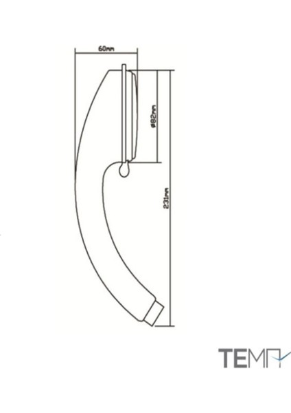 Beyaz El Duş Başlığı TM-55060, Şık ve Kullanışlı Tasarım ile Kolay Montaj Sağlar fiyatları