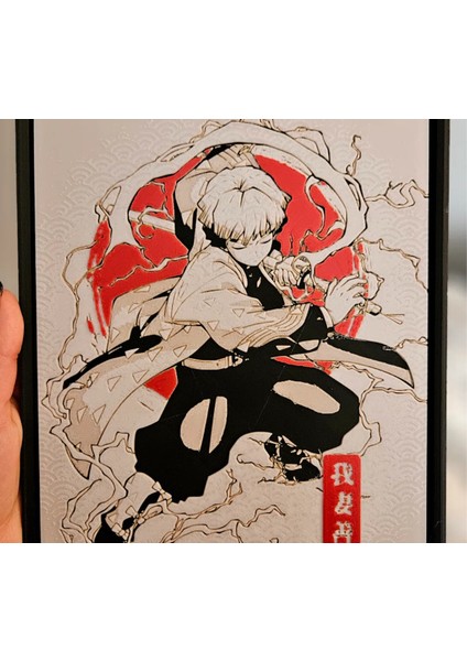 Zenitsu Agatsuma - Demon Slayer Kabartmalı Tablo