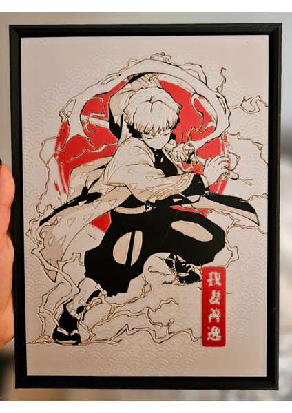 Zenitsu Agatsuma - Demon Slayer Kabartmalı Tablo fiyatları