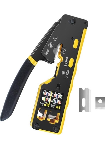 Cat5/cat6/cat7 RJ45-RJ11 EZ-RJ45 Sıkma Pensesi Yedek Bıçaklı
