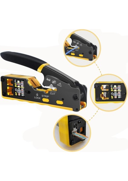 Cat5/cat6/cat7 RJ45-RJ11 EZ-RJ45 Sıkma Pensesi Yedek Bıçaklı modelleri