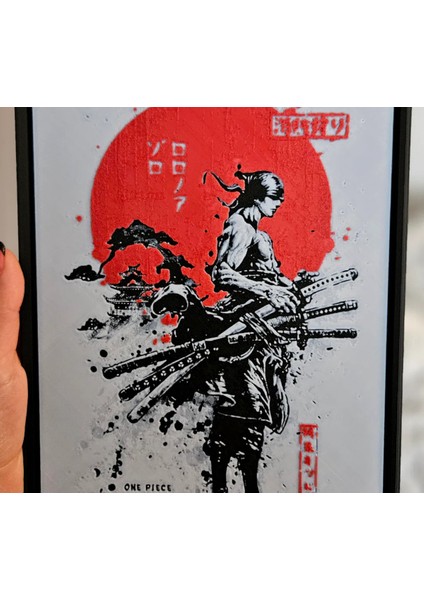 Roronoa Zoro - One Piece-2 Kabartmalı Tablo
