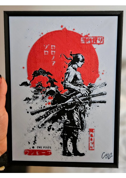 Roronoa Zoro - One Piece-2 Kabartmalı Tablo fiyatları