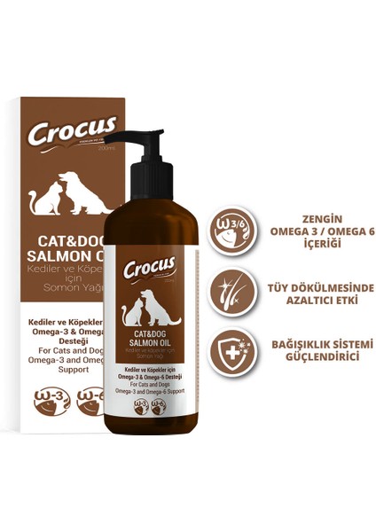 Zengezur Crocus Kedi Köpek Somon Yaği 200 ml x 1 Adet