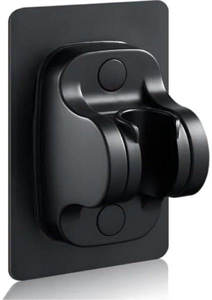 Siyah Kendinden Yapışkanlı Duş Başlığı Tutucu Aparatı, Kolay Montaj ve Şık Tasarım