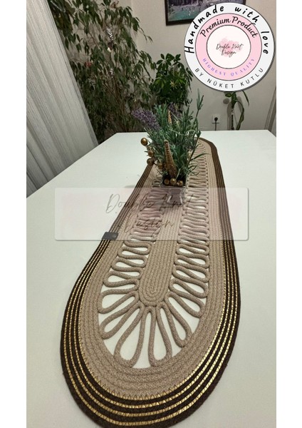 Tress Runner, 110X32CM, El Yapımı Salon /sehpa Örtüsü, Runner, Mutfak Masa Örtüsü fiyatları