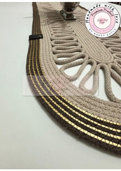 Tress Runner, 110X32CM, El Yapımı Salon /sehpa Örtüsü, Runner, Mutfak Masa Örtüsü fırsatları