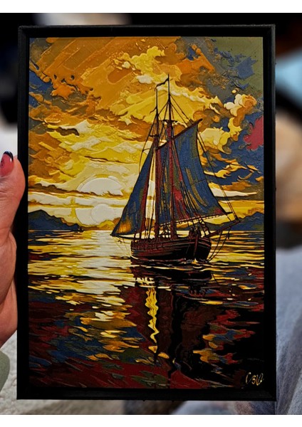 Sailing Into The Sunset Kabartmalı Tablo