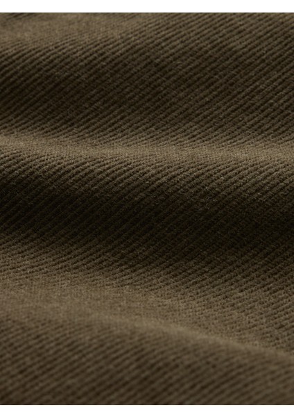 Erkek Haki GapFlex Kadife Straight Jean Pantolon