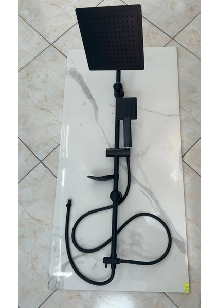 Şık Siyah Paslanmaz Çelik Duş Başlığı Seti, Modern Tasarım