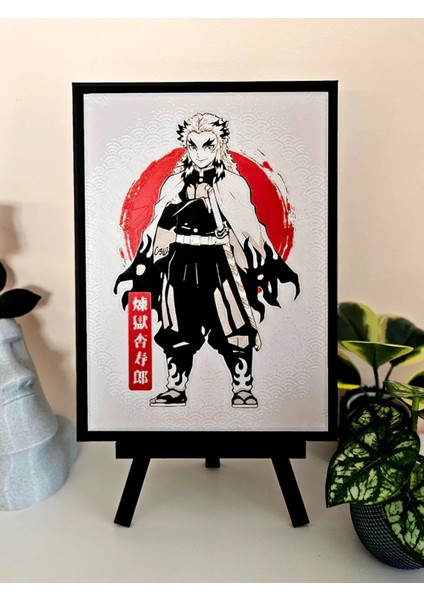 Kyojuro Rengoku - Demon Slayer Kabartmalı Tablo modelleri