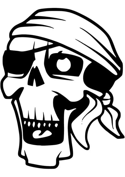 Korsan Kuru Kafa Sticker 10 x 13 cm