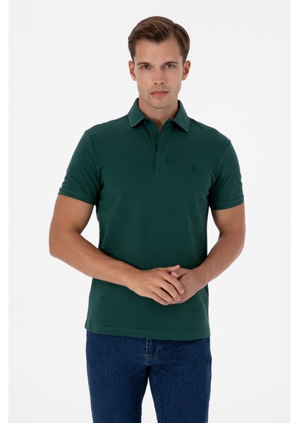 Erkek Koyu Yeşil Tişört Basic 50306015-VR079