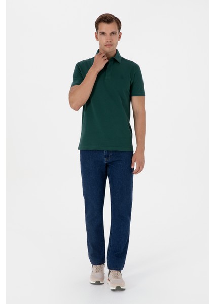 Erkek Koyu Yeşil Tişört Basic 50306015-VR079 fırsatları