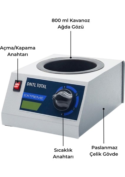 Dntltotal Extreme Serisi 800ML Kavanoz Ağda Makinesi modelleri