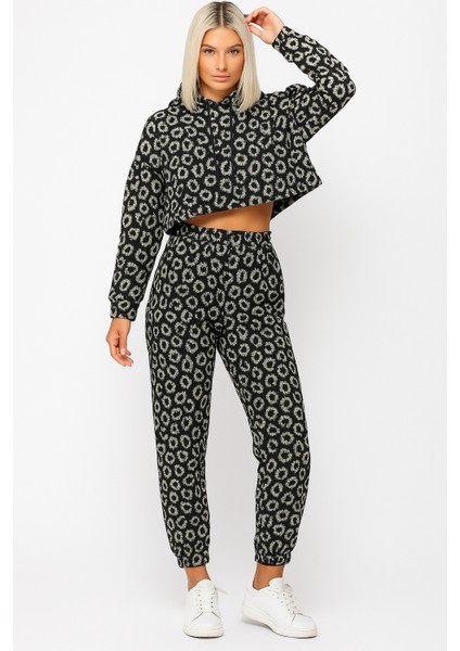 Kalın Triko Kumaş Crop Sweatshirt ve Dar Paça Pantolon Takım Normal ve Büyük Beden fiyatları