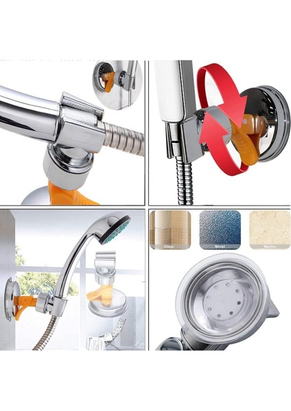 360° Ayarlanabilir Vakumlu Duş Askısı, Gri, Dayanıklı ve Pratik Kullanım fiyatları