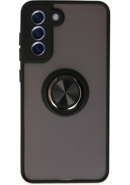 Zengezur Newface Samsung Galaxy S21 Fe Kılıf Montreal Yüzüklü Silikon Kapak - Siyah