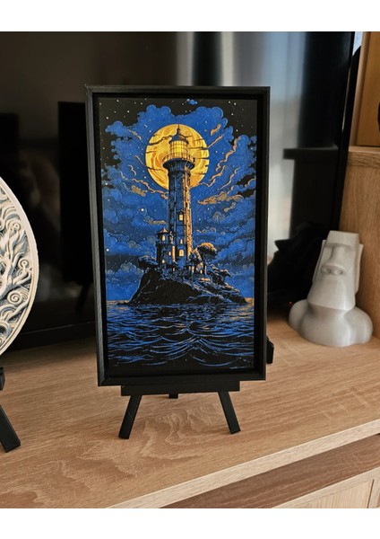 Deniz Feneri Kabartmalı Tablo