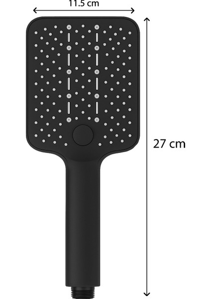 4 Fonksiyon Mafsallı Siyah Duş Başlığı ve Hortumlu Set modelleri