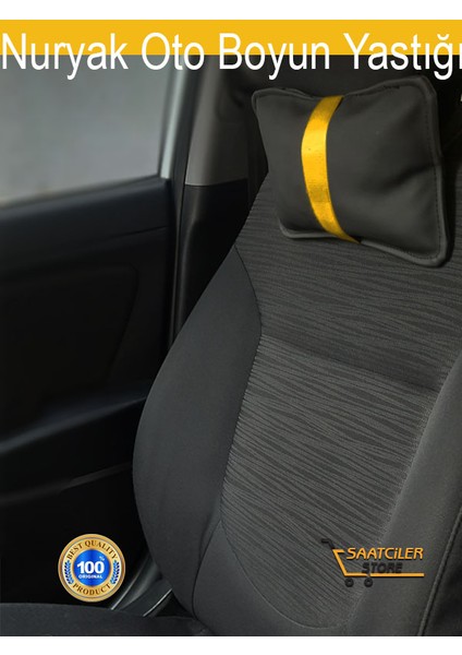 Subaru Brz 2012 ve Sonrası Oto Koltuk Sarı Şerit Boyun Yastığı 2 Adet