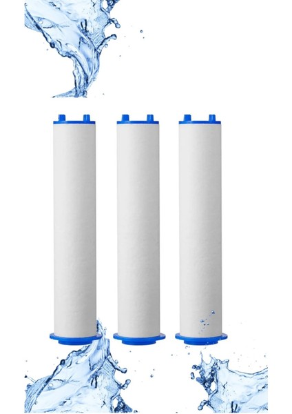 Filtreli Duş Başlığı Yedek Filtre Seti, 3 Adet, Her Duşa Uyumlu, Temiz ve Ferah Duş Keyfi