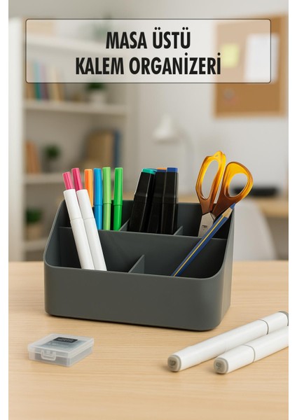 Masaüstü Kalem & Düzenleyici Kalemlik Füme