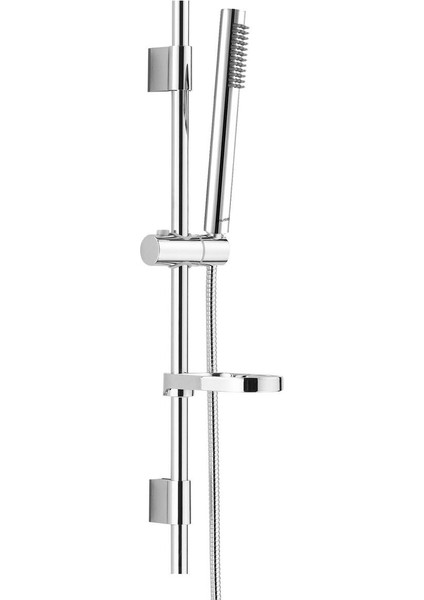 Gri Sürgülü Duş Seti, Pirinç Başlık, KSS101, Kaliteli ve Şık Tasarım