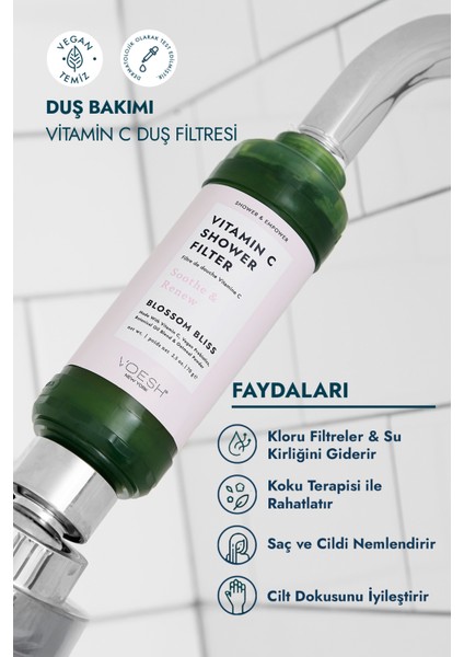 Canlandırıcı Vitamin C Duş Filtresi, Çiçek ve Yeşil Tonlar, Ferahlatıcı Temizlik fiyatları