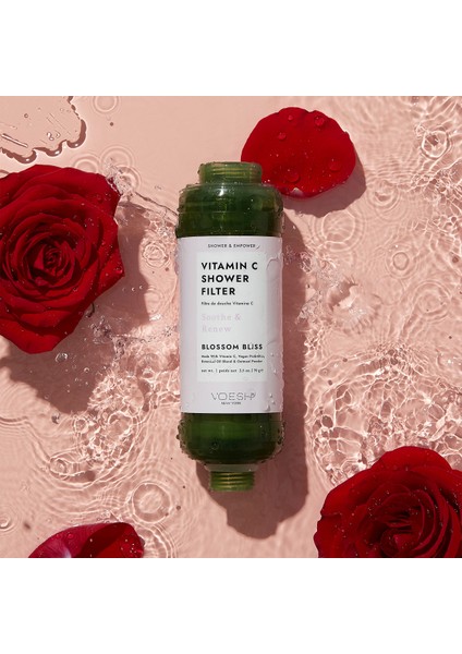 Canlandırıcı Vitamin C Duş Filtresi, Çiçek ve Yeşil Tonlar, Ferahlatıcı Temizlik modelleri