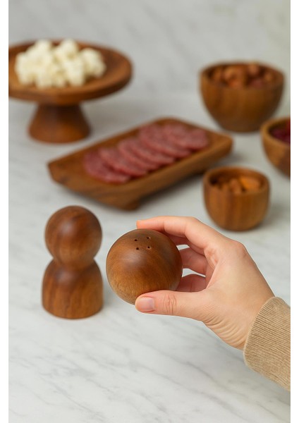 Akasya 2 Li Top Tuzluk Biberlik Seti - Şık ve Doğal modelleri