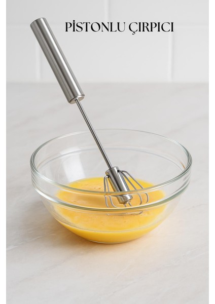 Pistonlu Metal Çırpıcı 30 cm
