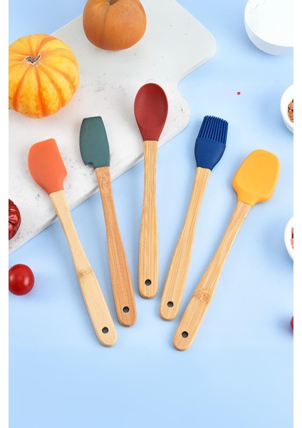 5 Li Silikon Spatula Seti 21 cm