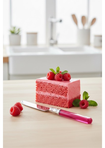 6 Lı Paslanmaz Çelik Pembe Tatlı Bıçağı Seti fiyatları