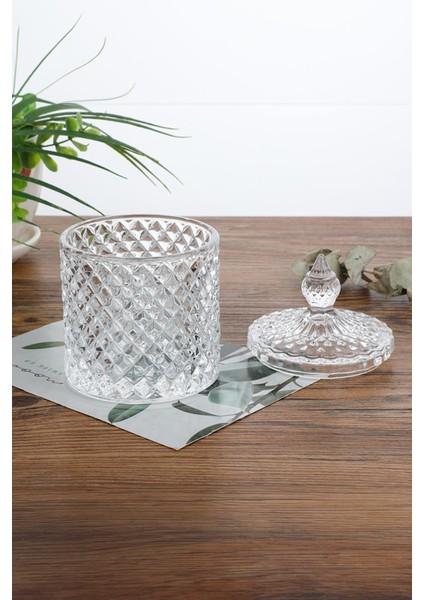 Kristal Desenli Cam Şekerlik 550 ml fırsatları