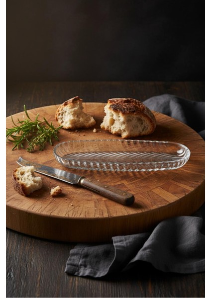 Cam Balık Sırtı Baton Sunum Tabağı 28 cm modelleri